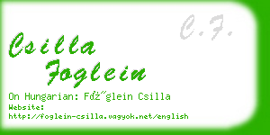 csilla foglein business card